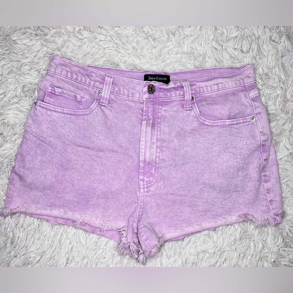 JUICY COUTURE Women’s Denim‎ Shorts Size 31 in Light Pink / Purple